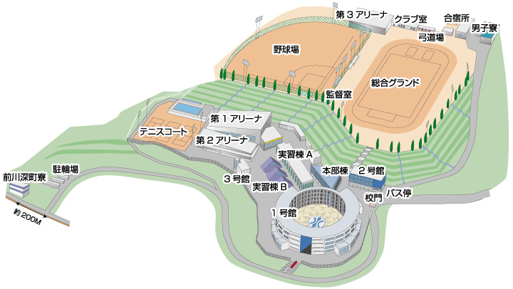 構内の施設案内図