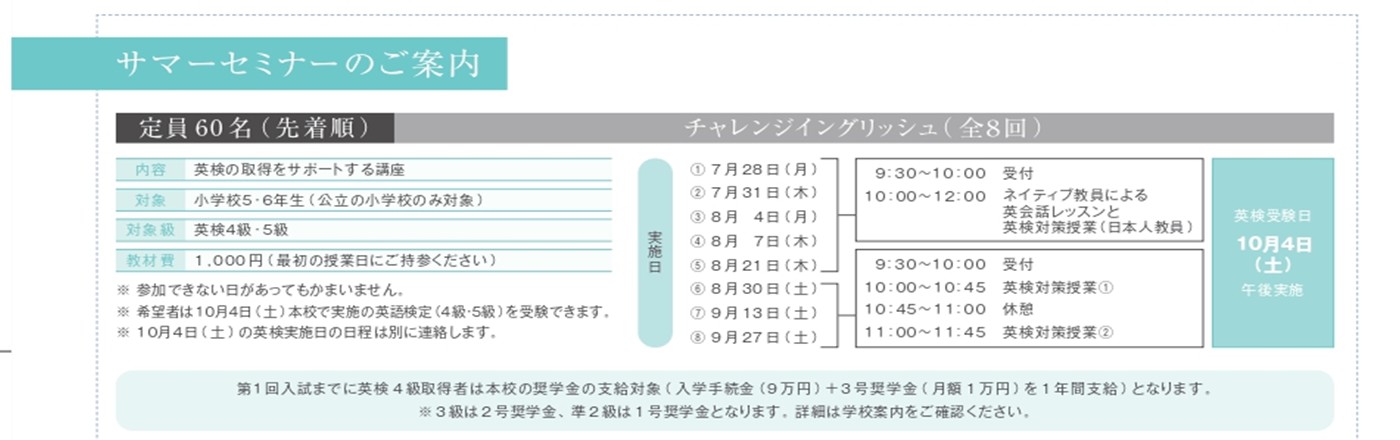 サマーセミナー①（７月８日）